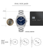Emporio Armani Frederico Analog Blue Dial Silver Steel Strap Watch for Men - AR11620