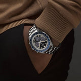 Seiko Prospex Speedtimer Solar Chronograph Grey Dial Silver Steel Strap Watch for Men - SSC939