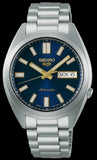 Seiko 5 Sports Automatic Blue Dial Silver Steel Strap Watch for Men - SRPL55K1