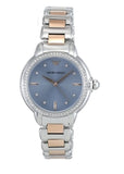 Emporio Armani Three Hand Blue Dial Two Tone Steel Strap Watch for Women - AR11597