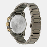 Versace Greca Dome Chronograph Black Dial Grey Steel Strap Watch for Men - VE6K00623