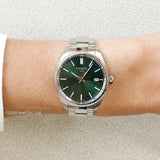 Tissot PR 100 Quartz Green Dial Silver Steel Strap Watch for Women - T150.210.11.091.00