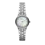 Emporio Armani Alpha Mother of Pearl Dial Silver Steel Strap Watch for Women - AR1803