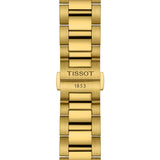 Tissot PR 100 Chronograph White Dial Gold Steel Strap Watch for Men - T150.417.33.031.00