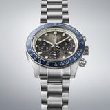 Seiko Prospex Speedtimer Solar Chronograph Grey Dial Silver Steel Strap Watch for Men - SSC939