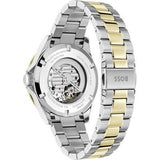 Hugo Boss Troper Chronograph Automatic Blue Dial Two Tone Steel Strap Watch for Men - 1514201