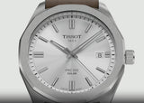 Tissot PRC 100 Solar Quartz Silver Dial Brown Leather Strap Watch for Men - T151.422.16.031.00