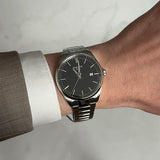 Tissot PR 100 Black Dial Silver Steel Strap Watch for Men - T150.410.11.051.00