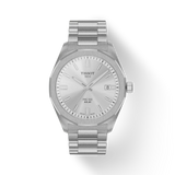 Tissot PRC 100 Solar Quartz Silver Dial Silver Steel Strap Watch for Men - T151.422.11.031.00