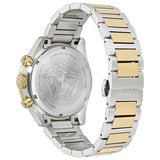 Versace Greca Dome Chronograph Green Dial Two Tone Steel Strap Watch for Men - VE6K00423