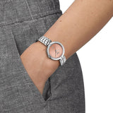 Tissot T-Lady Flamingo Diamonds Pink Dial Silver Steel Strap Watch for Women - T094.210.11.336.00