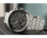 Hugo Boss Skytraveller Chronograph Grey Dial Silver Steel Strap Watch for Men - 1514151