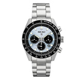 Seiko Prospex Speedtimer 41.4 Solar Chronograph Blue Dial Silver Steel Strap Watch for Men - SSC935