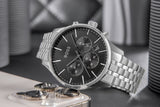 Hugo Boss Avery Chronograph Black Dial Silver Steel Strap Watch for Men - 1514157