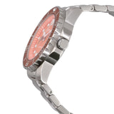 Citizen Mechanical Automatic Orange Dial Silver Steel Strap Watch for Men - NJ0128-80X