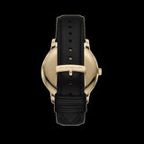 Emporio Armani Minimalist Green Dial Black Leather Strap Watch for Men - AR11601