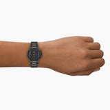 Hugo Boss Taper Chronograph Black Dial Black Steel Strap Watch for Men - 1514088