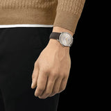 Tissot Chemin des Tourelles Automatic Powermatic 80 Ivory Dial Green Leather Strap Watch for Men - T139.407.16.261.00