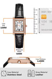 Emporio Armani Genni Silver Dial Black Leather Strap Watch for Women - AR11624