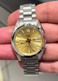 Seiko 5 Sports Automatic Gold Dial Silver Steel Strap Watch for Men - SRPL59K1