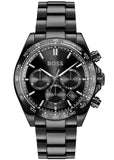 Hugo Boss Hero 2.0 Chronograph Black Dial Black Steel Strap Watch for Men - 1514271