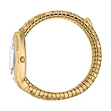 Just Cavalli Classico Lungo White Dial Gold Steel Strap Watch for Women - JC1L248M0025