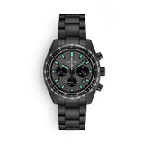Seiko Prospex Speedtimer The Black Series Limited Edition Black Dial Black Steel Strap Watch for Men - SSC917