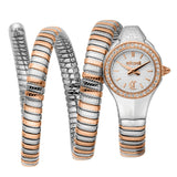 Just Cavalli Vita White Dial Two Tone Steel Strap Watch for Women - JC1L355M0065