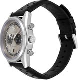 Emporio Armani Racer Chronograph Silver Dial Black Leather Strap Watch for Men - AR11677