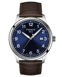 Tissot T-Sport Gent XL Blue Dial Brown Leather Strap Watch for Men - T116.410.16.047.00