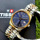 Tissot Ballade Quartz Blue Dial Two Tone Steel Strap Watch for Men - T156.410.22.041.00