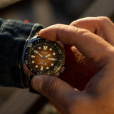 Seiko Prospex US Special Edition King Turtle Automatic Brown Dial Silver Steel Strap Watch for Men - SRPH55
