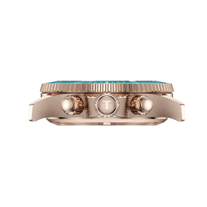 Tissot Seastar 1000 Chronograph Turqouise Dial Turqouise Rubber Strap Watch for Women - T120.217.37.041.00