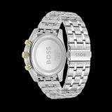 Hugo Boss Skytraveller Chronograph Green Dial Silver Steel Strap Watch for Men - 1514195