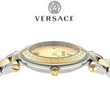 Versace Reve Analog Gold Dial Two Tone Steel Strap Watch for Women - VE8B00324