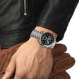 Tissot PR516 Chronograph Black Dial Silver Steel Strap Watch for Men - T149.417.11.051.00