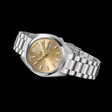 Seiko 5 Sports SNXS Automatic Gold Dial Silver Steel Strap Watch for Men - SRPL59K1