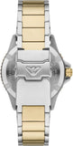 Emporio Armani World Explorer Blue Dial Two Tone Steel Strap Watch for Men - AR11682