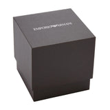 Emporio Armani Minimalist Quartz Gold Dial Brown Leather Strap Watch for Men - AR11610