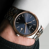Tissot Ballade Quartz Blue Dial Two Tone Steel Strap Watch for Men - T156.410.22.041.00