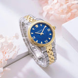 Versace Hellenyium Quartz Blue Dial Two Tone Steel Strap Watch for Women - VE2S00522