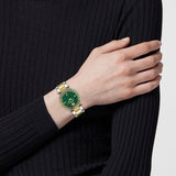 Versace Reve Analog Green Dial Two Tone Steel Strap Watch for Women - VE8B00524