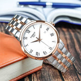 Tissot T Classic Dream Quartz White Dial Two Tone Steel Strap Watch for Men - T129.410.22.013.00