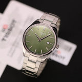 Tissot PR 100 Green Dial Silver Steel Strap Watch for Men - T150.410.11.091.00