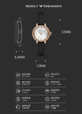 Emporio Armani Mia Mother of Pearl Dial Black Leather Strap Watch for Women - AR11598