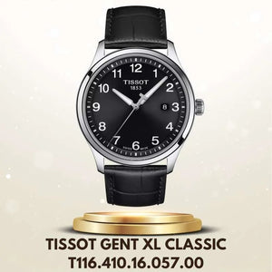 Tissot T-Sport Gent XL Black Dial Black Leather Strap Watch for Men - T116.410.16.057.00
