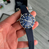 Emporio Armani World Explorer Chronograph Blue Dial Blue Nylon Strap Watch for Men - AR11588