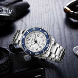 Citizen Mechanical Automatic White Dial Silver Steel Strap Watch for Men - NJ0171-81A