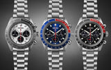 Seiko Prospex Speedtimer Solar Chronograph Blue Dial Silver Steel Strap Watch for Men - SSC913