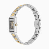 Emporio Armani Genni Crystals Silver Dial Two Tone Steel Strap Watch for Women - AR11704